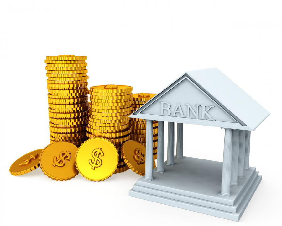 Oakwood State Bank — gold coins and financial assets representing community banking wealth and prosperity